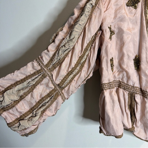 Free People Magnolia Pearl Sequin Star Monique Embellished Lace Trims Jacket OS - Picture 7 of 9